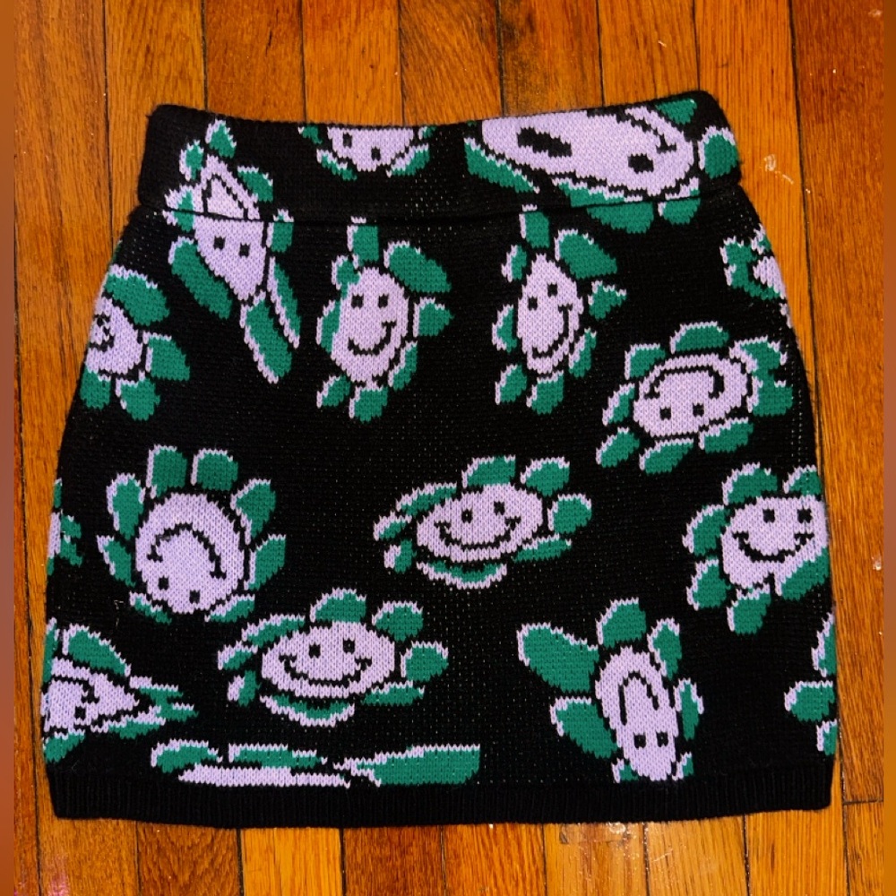 Psychedelic Knit Mini Skirt